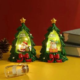 Christmas Decorations Cartoon Santa Claus Night Lights Digital Decoration Friends Gifts Home Resin Statue 231120