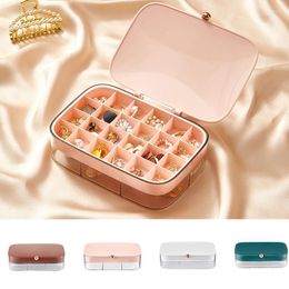 Storage Boxes Jewellery Box Small Portable Travel Case Mini Organiser Jewellery For Women H88F