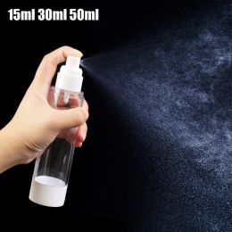 wholesale Mini Vacuum Spray Bottle Plastic Travel Transparent Airless Pump Perfume Cosmetic Pocket Bottle 15ml 30ml 50ml
