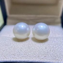 Dangle Earrings Gorgeous 11-12mm South Sea Round White Pearl Earring 18k