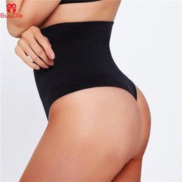 Women's Shapers GUUDIA Thong Shapewear Panties Middle Waist Tummy Control Trimmer Sexy Body Shaper Underwear Spandex
