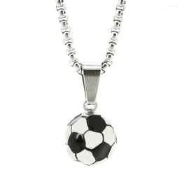 Pendant Necklaces RINYIN High Quality Vintage Football Memorial Soccer For Men Women Link Chain Fashion Jewerly Stainless Steel Necklace