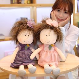 Dolls 35cm45cm Cute Cartoon Little Sister Plush Dolls Girl In The Skirt Doll Kids Girls Toys Children Birthday Christmas Gifts 230420