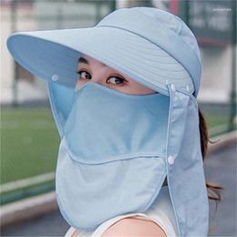 Berets Summer Hats For Women Sun Hat With Breathable Suncreen Outdoor Bicycling Beach Cap Visor Wide Brim Sunhat Female