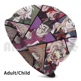 Berets Danganronpa 1&2 Poster ( Blood Splatter ) Beanies Knit Hat Hip Hop Makoto Naegi Sonia Nevermind