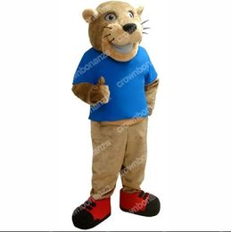 Adult Size cougar Mascot Costumes Halloween Cartoon Character Outfit Suit Xmas Outdoor Party Outfit Unisex Promotional Advertising Clothings