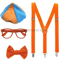 Party Supplies Funny Theme Roleplay Costume Accessories For Adults Children Perfect Dress Up Iconic Orange Bow Tie Suspenders Hats Props