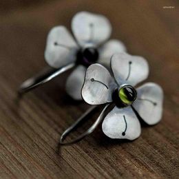 Dangle Earrings Arrivals Exquisite Handmade Flower Drop Green Rhinestone Inlaid Wedding Anniversary Gifts Women Female Jewellery