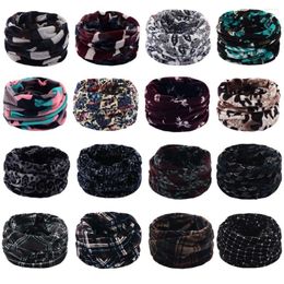 Bandanas Windproof Soft Ring Scarves Winter Fashion Outdoor Sports Double Layer Fleece Neck Scarf Thermal Loop Thick