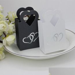 Party Favour White/Back Colours Creative Sweets Love Heart Candy Box Boxes Packaging Souvenirs Za5482 Drop Delivery Home Garde Dh9Jv