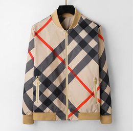 plaid baseball jackets long sleeve zipper men designer jacket spring flight mens coats