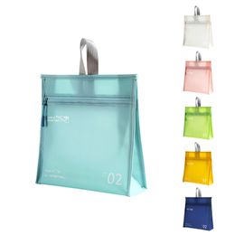 DHL50pcs Toiletry Kits Candy Colour PVC Vertical Model Large Capacity Travel Long Cosmetic Beach Bag