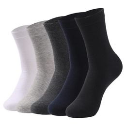 Mens Socks 5 Pairs Pure Colour High Quality Women and Men Cotton Soft Breathable Antibacterial Black Business 231120