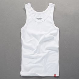 Men's Tank Tops Men Summer Fashion Japan Style Cotton Solid Colour Round Neck Sleeveless Sport Running Vest Male Casual Minimalism Tank Tops 230421