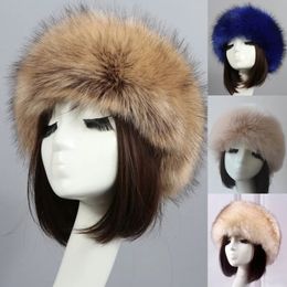 Trapper Hats 1pc Hat Women's Winter Artificial Fur Russian Ushanka Thick Warm Balaclava Caps Earflap Faux Beanies for Ladies Outdoor 231121