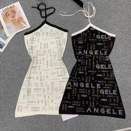 Abiti slip di lusso per donne designer senza maniche Abito estivo abbigliamento da donna Rhinestone Ropamujer precedente