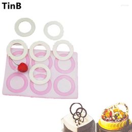 Baking Moulds Hollow Circle Chocolate Candy Jello 3D Silicone Mould Bithday Cake Mould Silicon Fondant Decorating Tools