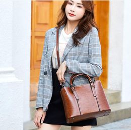 HBP Outdoor Tote Bag Vintage Women's Bag Solid PU Casual Shoulder Bag