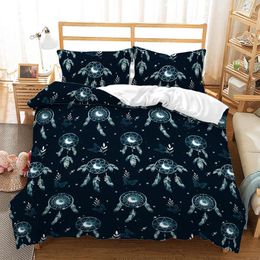 Bedding Sets High Quality 3D Set Luxury Feather PatternKing Size Duvet Cover Pillowcases 3Pcs Bed Clothes Adult Ropa De Cama