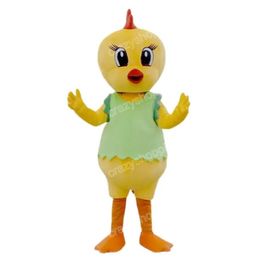 Christmas Yellow Chicken Mascot Costume Top quality Cartoon Character Outfits Halloween Carnival Dress Suits Adult Size Birthday Party Outdoor Outfit