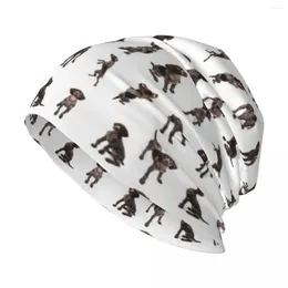 Berets German Shorthaired Pointer Collage Knit Hat Sun Cap Foam Party Hats Military Tactical Women's Men's
