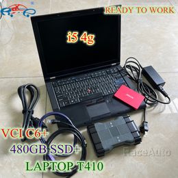 Auto diagnostic Tool MB Star 6 sd VCI c6 X-entry DOIP CAN with used laptop T410 I5 4G AUTO Diagnosis Multiplexer S0ft/ware V12.2023 480GB SSD FOR MERCEDES Car