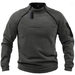 Men's Jackets Pullover Tactical Outdoor Jacket Warm Zipper Wool Windproof Winter Clothing Underwear Sweatshirt