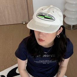 Ball Caps Niche Designer Flatbrim Softtop Hiphop Baseball Cap Korean Version Personalised Embroidery Alphabet Snapback Caps for Women J230421