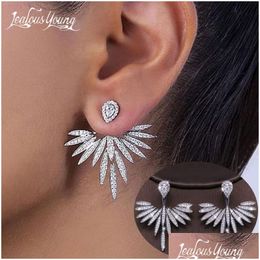 Dangle & Chandelier Luxury Trendy Marquise Flower Earrings Fl Mirco Paved Crystal Zircon Naija Wedding Drop Earring Fashion Dhgarden Oty5J