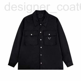 Women's Jackets designer P Family Jacket 23 Autumn Casual Fashion Men's and Loose Three Standard Pair Polo Collar Coat 7LCY