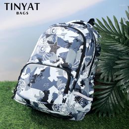 Backpack TINYAT Prints Men Laptop School Bags Boy Leisure Large Capacity Travel Shoulder Bag Women Rucksacks Teenage Mochilas