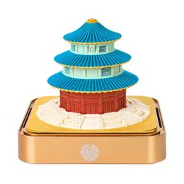 Christmas Decorations Omoshiroi Block 3D Calendar 2024 Memo Pad Temple Notepad Paper Art Craft Desktop Decor Year Gift 231121