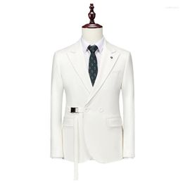 Men's Suits High Quality 6XL Blazer Men's British Style Premium Simple Elegant Fashion Business Casual Party Gentleman Formal Fitted