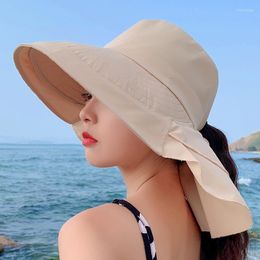 Wide Brim Hats Foldable Visor Cap Summer Sun Hat For Women Outdoor Neck UV Protection Cycling Fishing Fisherman BigBrim Bucket