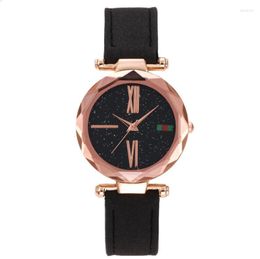 Wristwatches 2023 Exquisite Simple Starry Sky Women Watches Luxury Fashion Quartz Elegant Ladies Montre Femme For