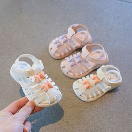 Sandals Infant Girls Sandals Summer Baby Shoes Cute Small Bow Princesses Shoes Kid Toddler Shoes Children Sandal Soft First Walkers 230421