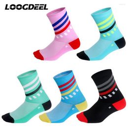 Sports Socks Loogdeel Cycling Comfortable Soft Breathable Mesh Durable Moisture Wicking Running Football Moderate