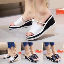 Sandals Fashion Design Summer Flat Wedge High Heel Large Size Dropship Ladies Toe For Women Strive