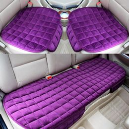 Car Seat Covers 3Pcs/set Plush Universal Auto Front Rear Cushion Warm Breathable Soft Comfortable Accessories Interior