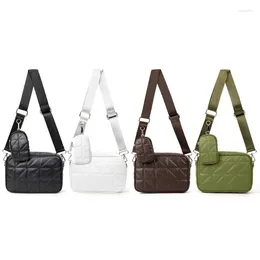 Waist Bags Fashion Messenger For Women 2 In 1 Travel Shoulder Bag PU Leather Handbag Small Square With Coin Purse Work