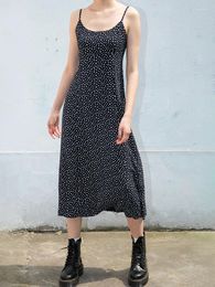 Casual Dresses Floral Print Vintage Midi Dress Women Cute Fairycore Sleeveless A-line Summer Female Sweet Preppy Style Slim Vestidos