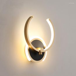 Wall Lamps Nordic Creative LED For Living Room Bedroom Bedside Loft White Black Gold Deco Lights Indoor Lighting Luminaire