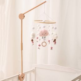 Rattles Mobiles Cute Bear Wooden Assembly Rattles Bracket Set born Bed Bell Bracket Protection Hanger Baby Crib Mobile Holder Arm Bracket 230420