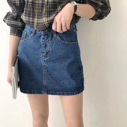 Skirts Womens High Waisted Short Mini Denim Skirt Fashion Sexy Jean 230420