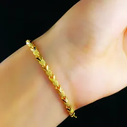 Link Bracelets Vietnam Hard Gold Bracelet Women Genuine 999 Plated Fake Yellow Pure Imitation Children's Jewellery