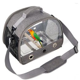 Cat Carriers Portable Pet Bird Cage Foldable Oxford Cloth Transparent Bag Parrot And Pigeon Outgoing