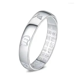 Cluster Rings S925 Sterling Silver Ring Ins Colorless Small Design For Men And Women's Temperament Cool Style Wholesale