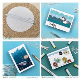 Gift Wrap Cool Cuts Long Waves Cutting Dies Arrival 2023 Diy Moulds Scrapbooking Paper Making Crafts Template Handmade Card