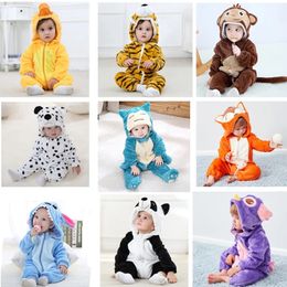 Piżama dziewczynka ubrania szafy piżamie 0-3 lata flanel zwierzę Romper niemowlę maluch chłopców kostium dziecko pijama śpiąca 231120