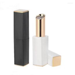 Storage Bottles Empty Lipstick Tube With Magnet Packaging Bottle Black Frost Lip Oblique Edge Cosmetic Containers F20233006